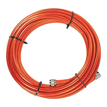 75 ft SC400 Ultra Low Loss Coax Plenum Fire Rated Cable with N-Male connectors - Orange