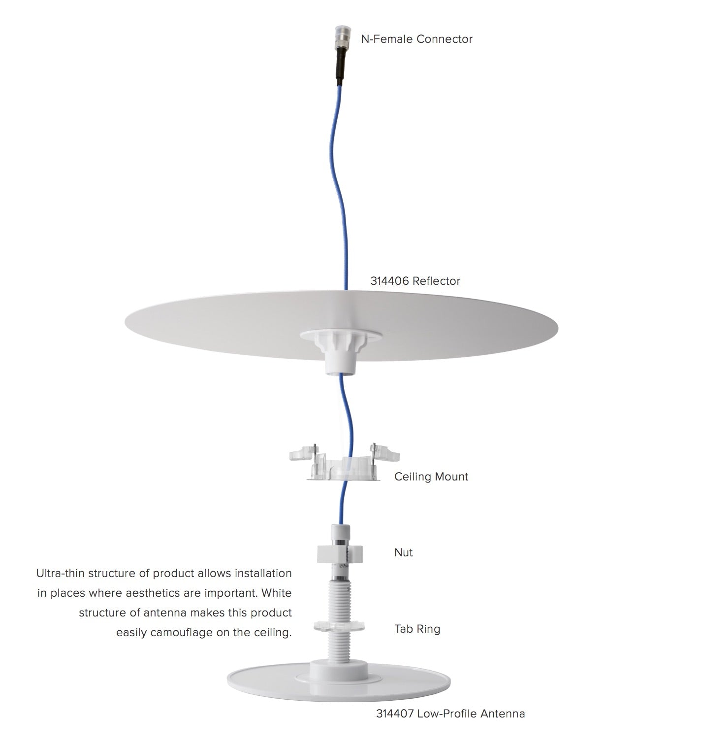 WilsonPro 4G Low-Profile Dome Antenna with Reflector | 314406