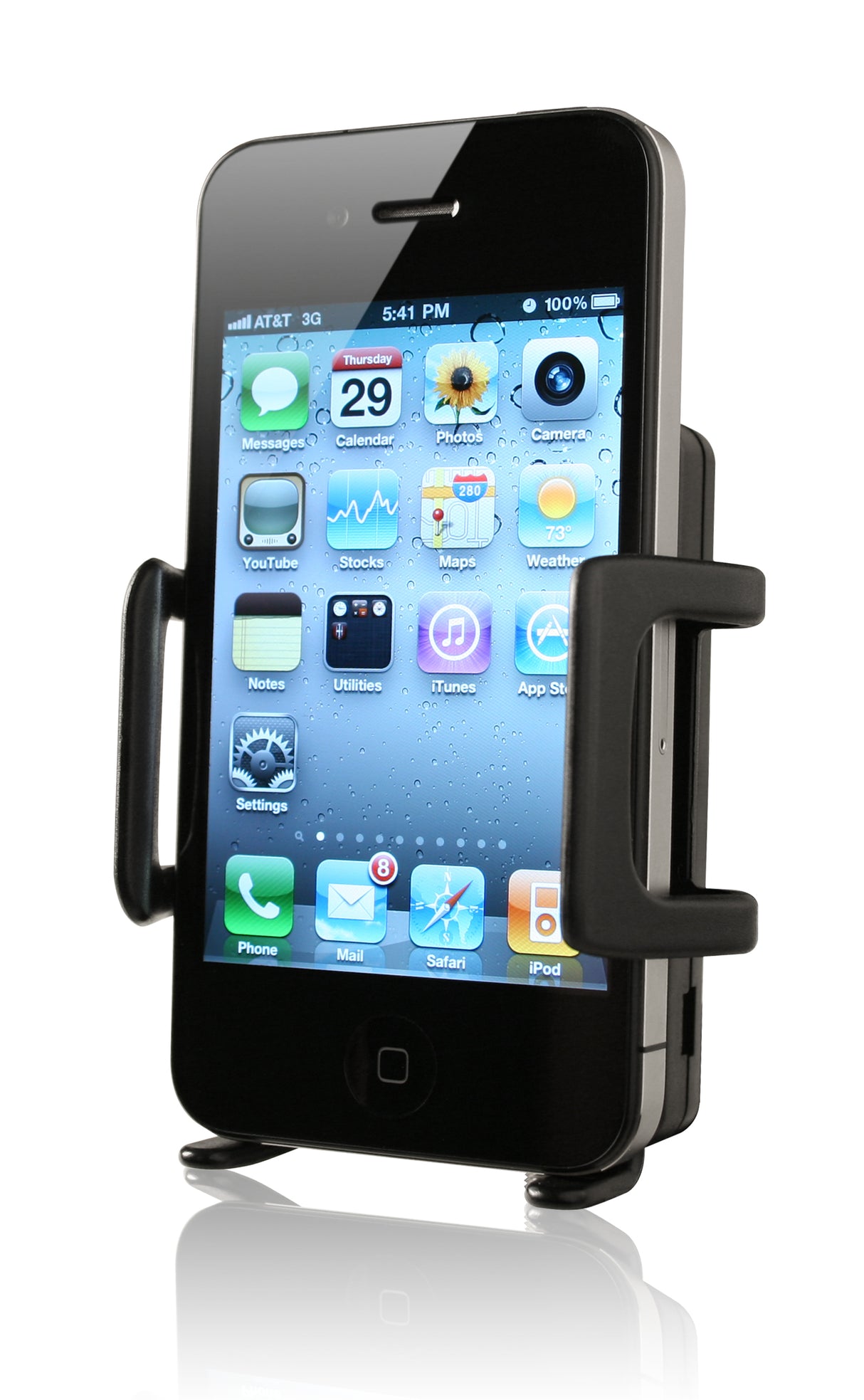 The Wilson Sleek Cradle with an Apple iPhone (not included)